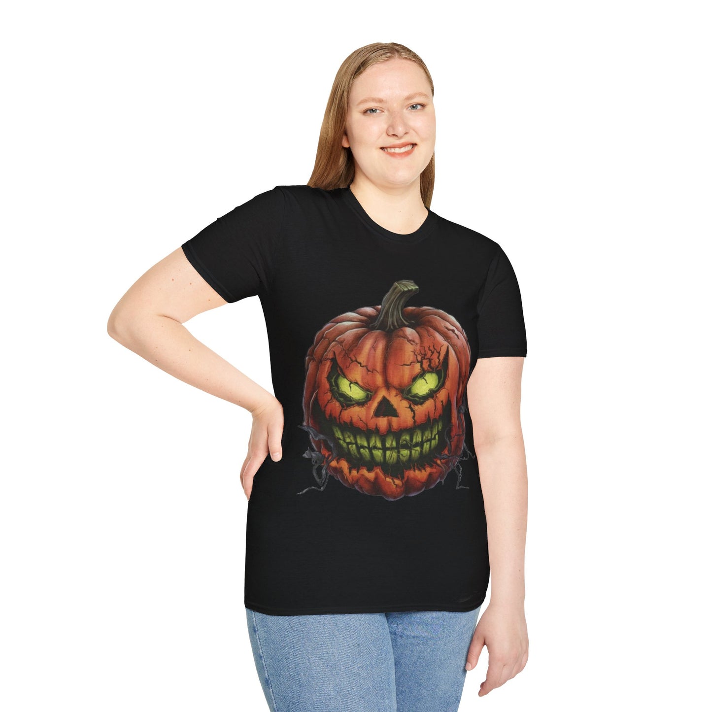 Angry Pumpkin Unisex Softstyle T-Shirt