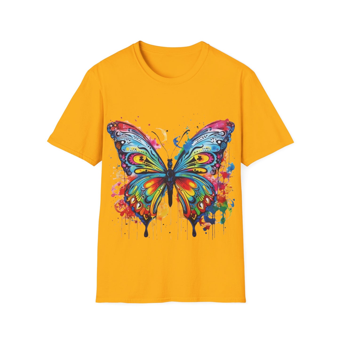 Butterfly Paint Splash Unisex Softstyle T-Shirt