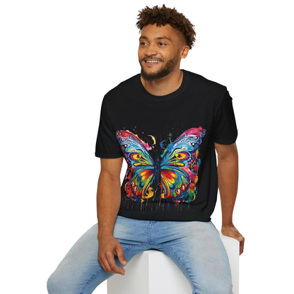 Butterfly Paint Splash Unisex Softstyle T-Shirt