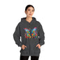 Butterfly Paint Splash Unisex Heavy Blend™ Hooded Sweatshirt