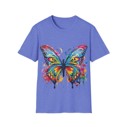 Butterfly Paint Splash Unisex Softstyle T-Shirt