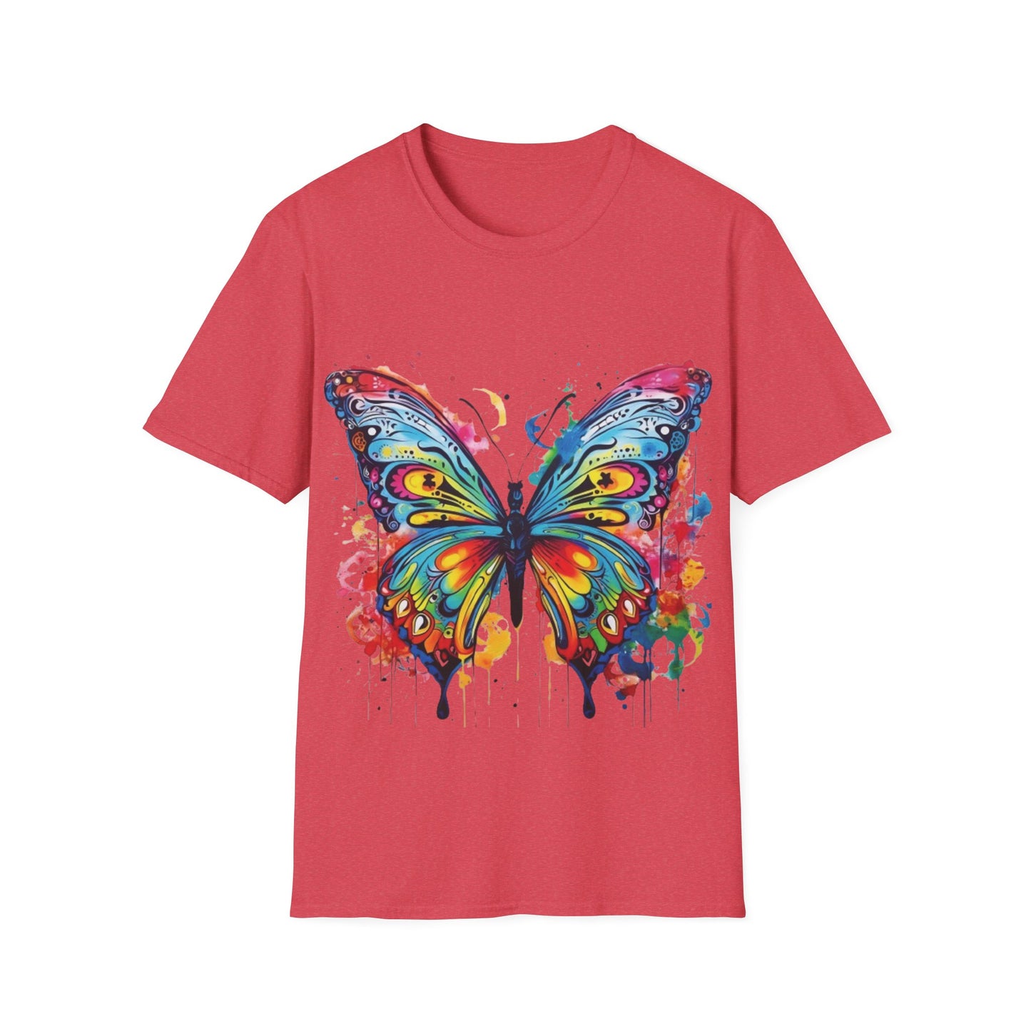 Butterfly Paint Splash Unisex Softstyle T-Shirt