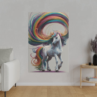 Rainbow Unicorn Matte Canvas, Stretched, 0.75"