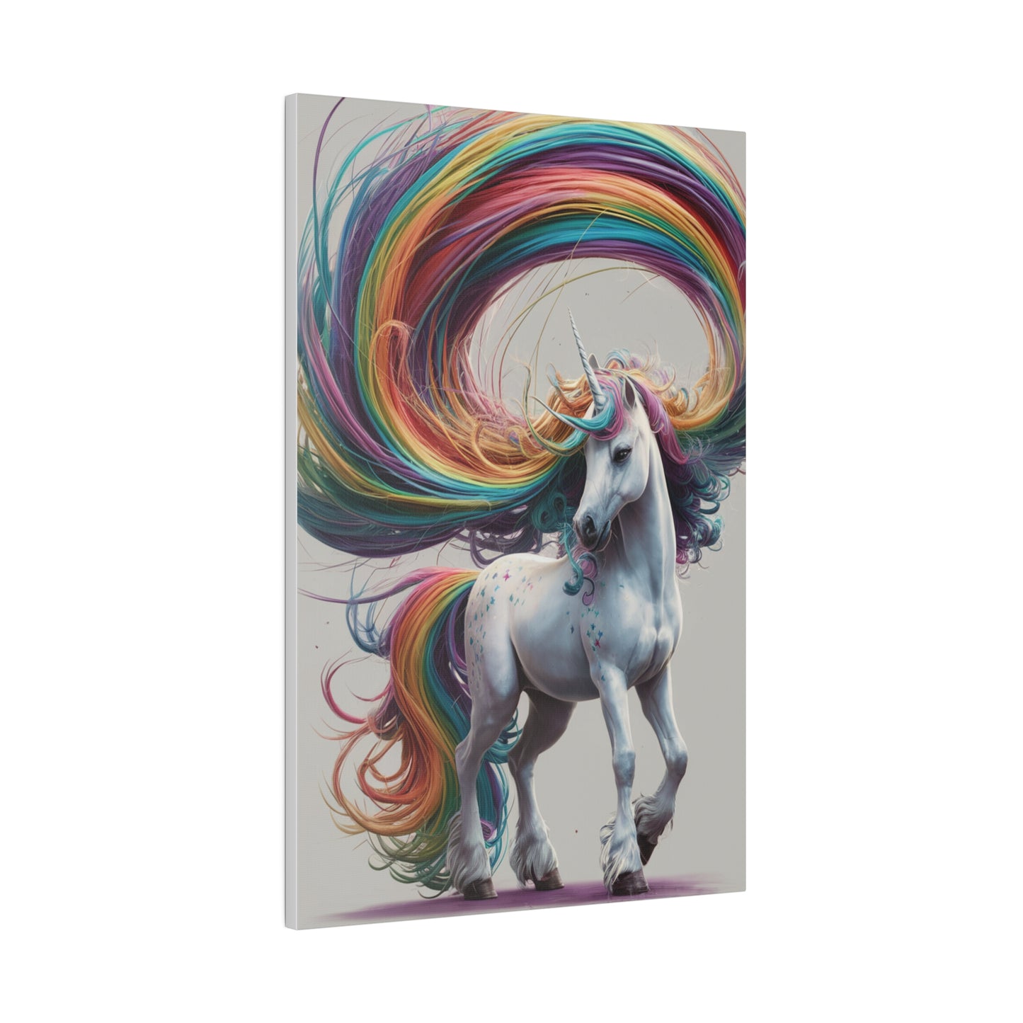 Rainbow Unicorn Matte Canvas, Stretched, 0.75"