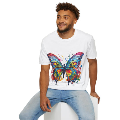 Butterfly Paint Splash Unisex Softstyle T-Shirt