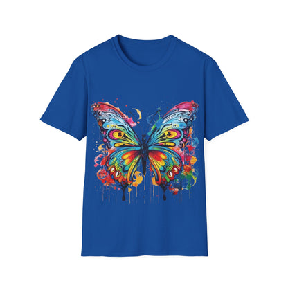 Butterfly Paint Splash Unisex Softstyle T-Shirt