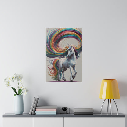 Rainbow Unicorn Matte Canvas, Stretched, 0.75"