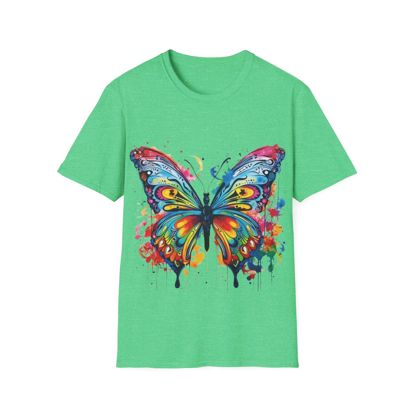 Butterfly Paint Splash Unisex Softstyle T-Shirt