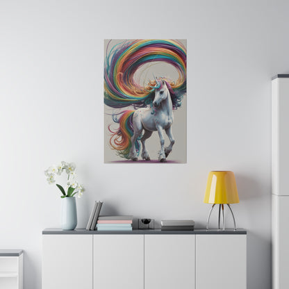 Rainbow Unicorn Matte Canvas, Stretched, 0.75"