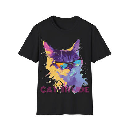 Cat-titude Shirt | Cat Tee | Cat lover Gift | Unisex Softstyle Tee | Madfox Creations Co.