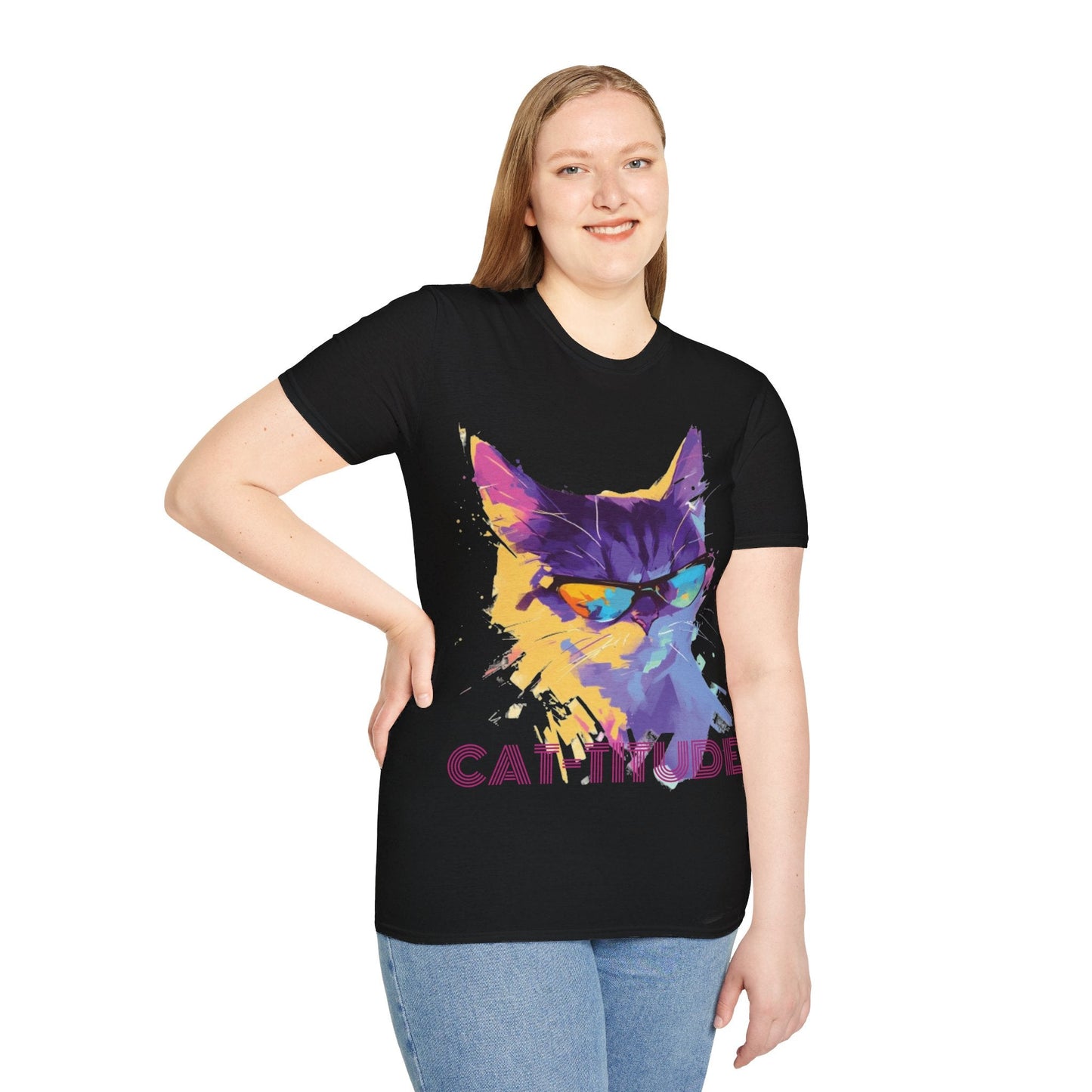 Cat-titude Shirt | Cat Tee | Cat lover Gift | Unisex Softstyle Tee | Madfox Creations Co.