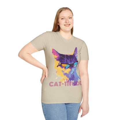 Cat-titude Shirt | Cat Tee | Cat lover Gift | Unisex Softstyle Tee | Madfox Creations Co.