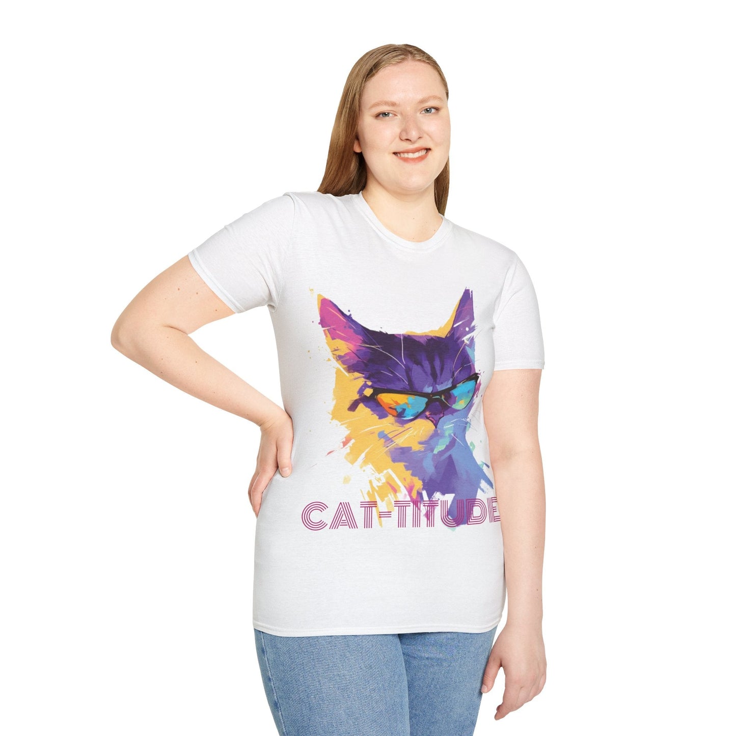 Cat-titude Shirt | Cat Tee | Cat lover Gift | Unisex Softstyle Tee | Madfox Creations Co.