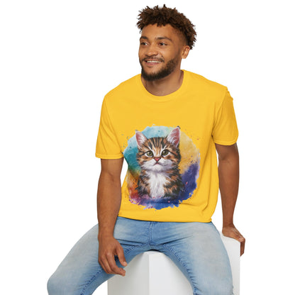 Cute Cat Painting Shirt | Cat Lover Gift | Unisex Softstyle Tee | Madfox Creations Co.