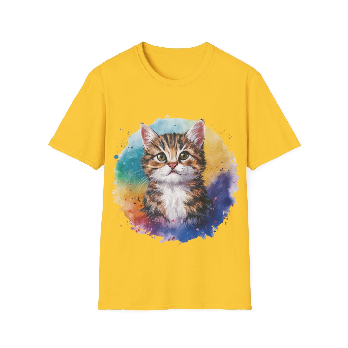 Cute Cat Painting Shirt | Cat Lover Gift | Unisex Softstyle Tee | Madfox Creations Co.