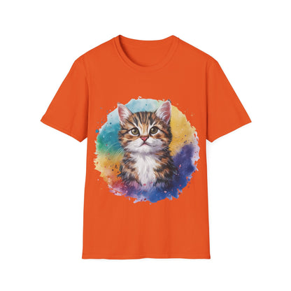 Cute Cat Painting Shirt | Cat Lover Gift | Unisex Softstyle Tee | Madfox Creations Co.