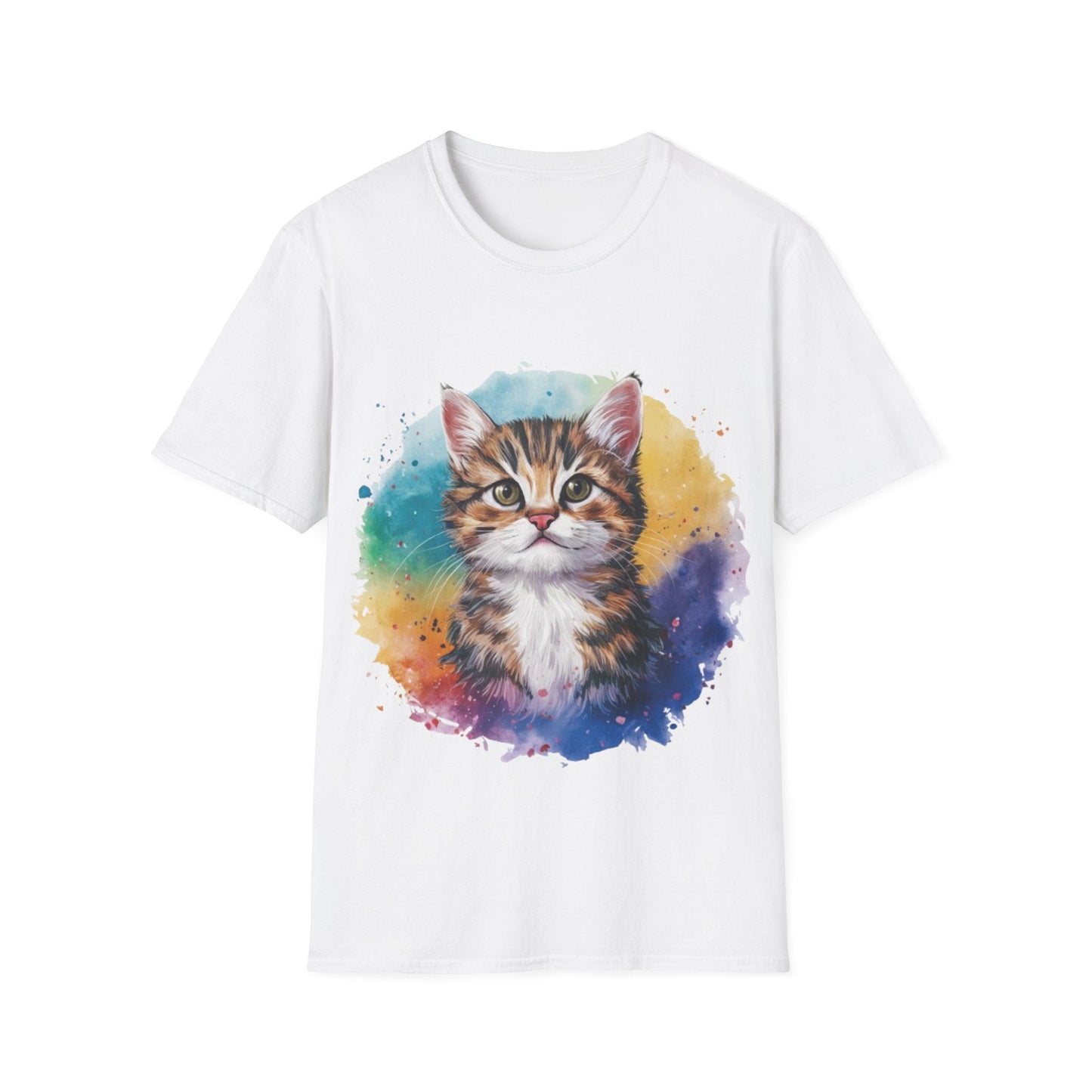 Cute Cat Painting Shirt | Cat Lover Gift | Unisex Softstyle Tee | Madfox Creations Co.