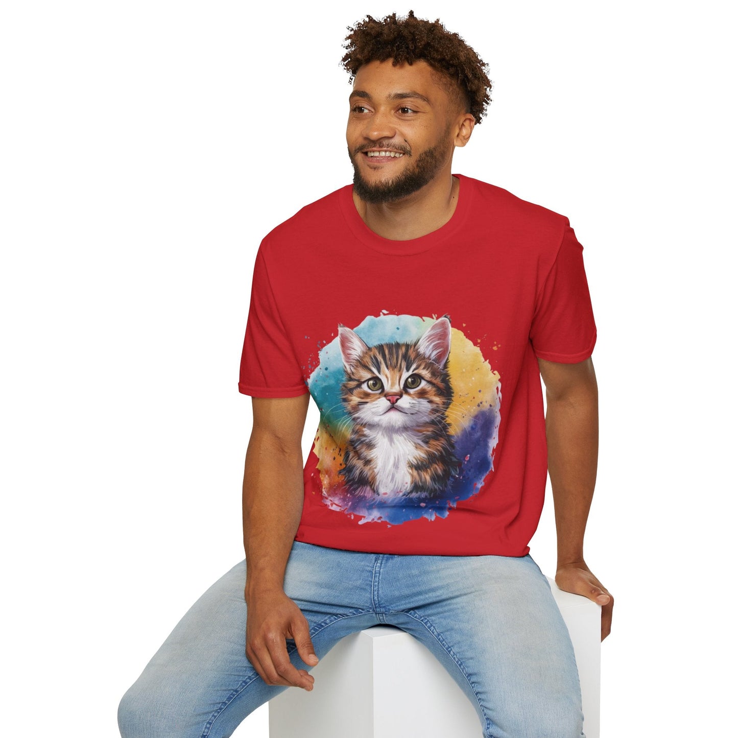 Cute Cat Painting Shirt | Cat Lover Gift | Unisex Softstyle Tee | Madfox Creations Co.