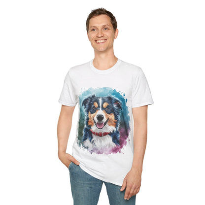 Cute Dog Painting Shirt | Dog Lover Gift | Unisex Softstyle Tee | Madfox Creations Co.