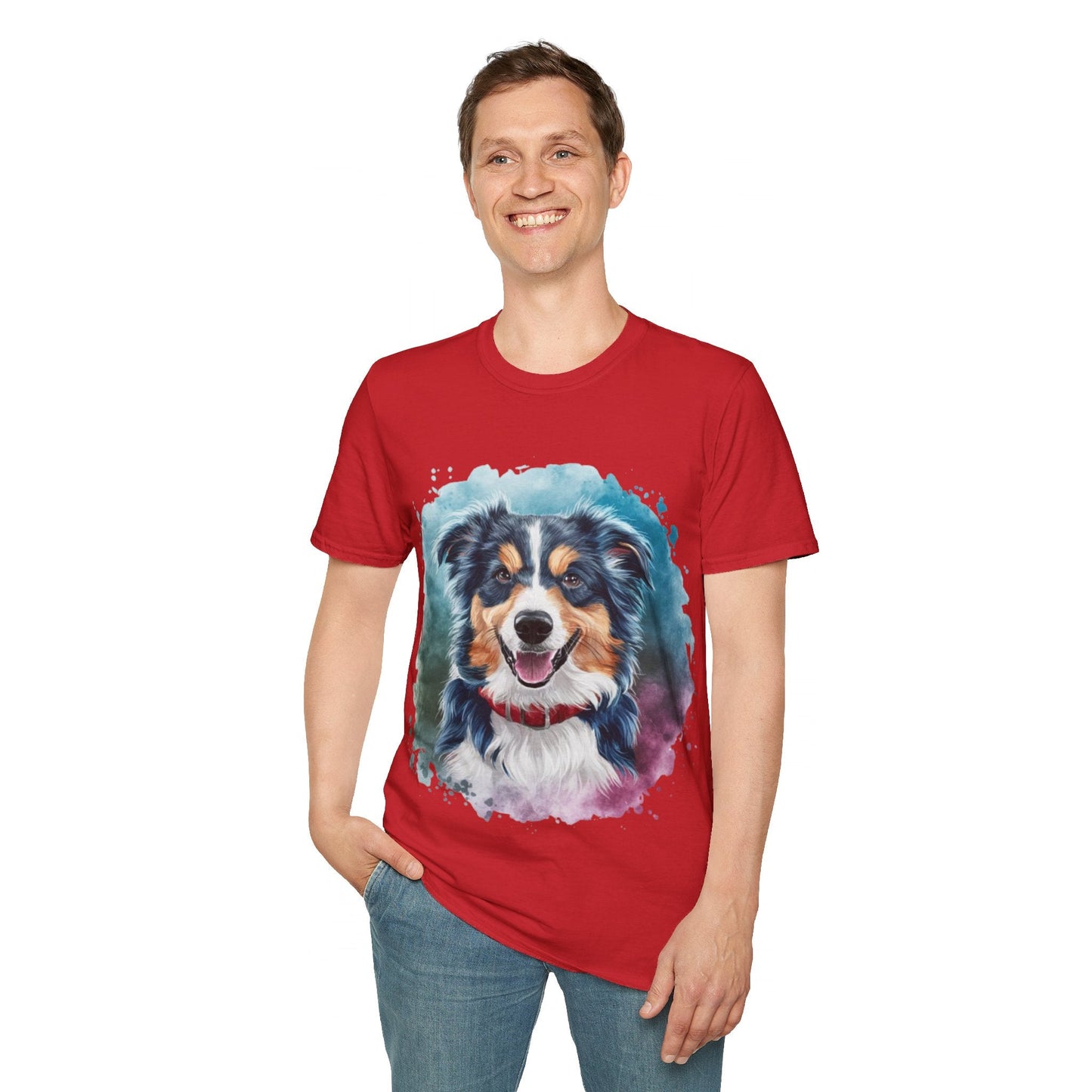 Cute Dog Painting Shirt | Dog Lover Gift | Unisex Softstyle Tee | Madfox Creations Co.