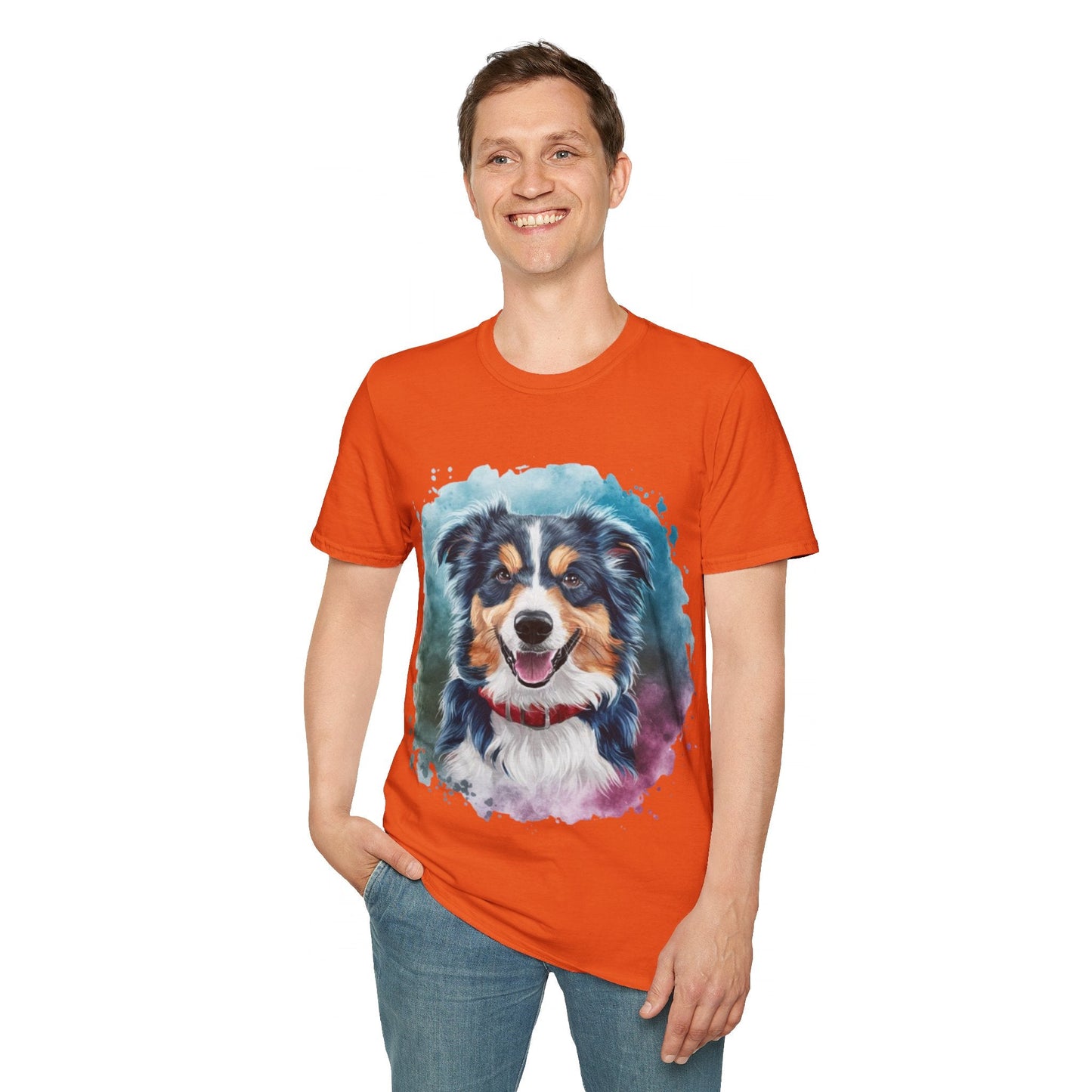 Cute Dog Painting Shirt | Dog Lover Gift | Unisex Softstyle Tee | Madfox Creations Co.