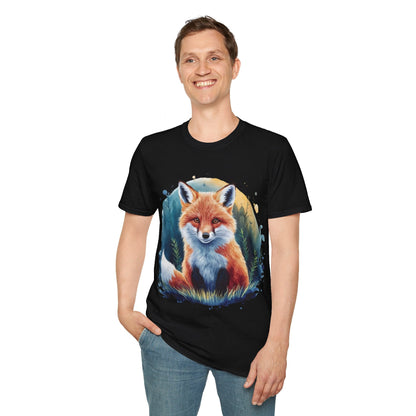 Cute Fox Painting Shirt | Fox Lover Gift | Unisex Softstyle Tee | Madfox Creations Co.