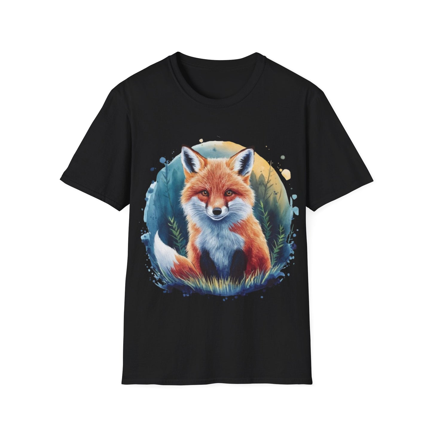 Cute Fox Painting Shirt | Fox Lover Gift | Unisex Softstyle Tee | Madfox Creations Co.