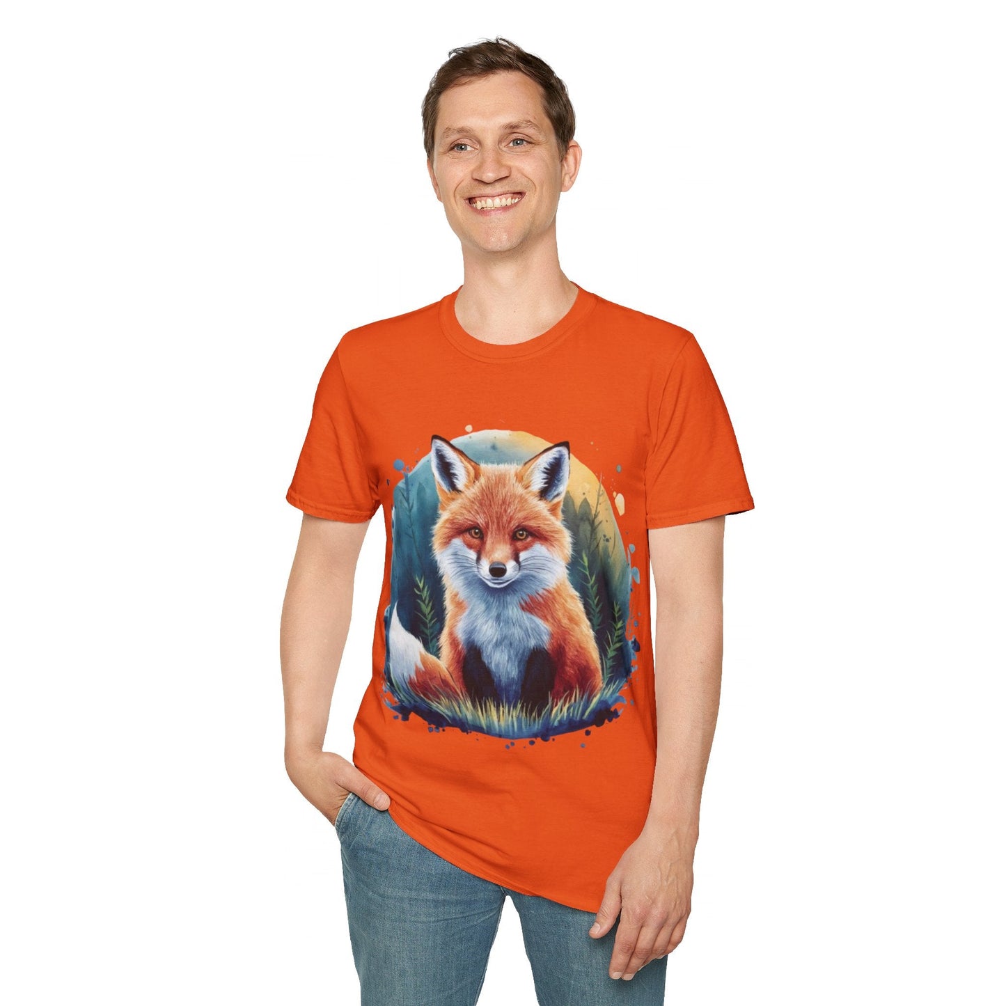 Cute Fox Painting Shirt | Fox Lover Gift | Unisex Softstyle Tee | Madfox Creations Co.