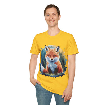 Cute Fox Painting Shirt | Fox Lover Gift | Unisex Softstyle Tee | Madfox Creations Co.