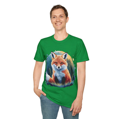 Cute Fox Painting Shirt | Fox Lover Gift | Unisex Softstyle Tee | Madfox Creations Co.