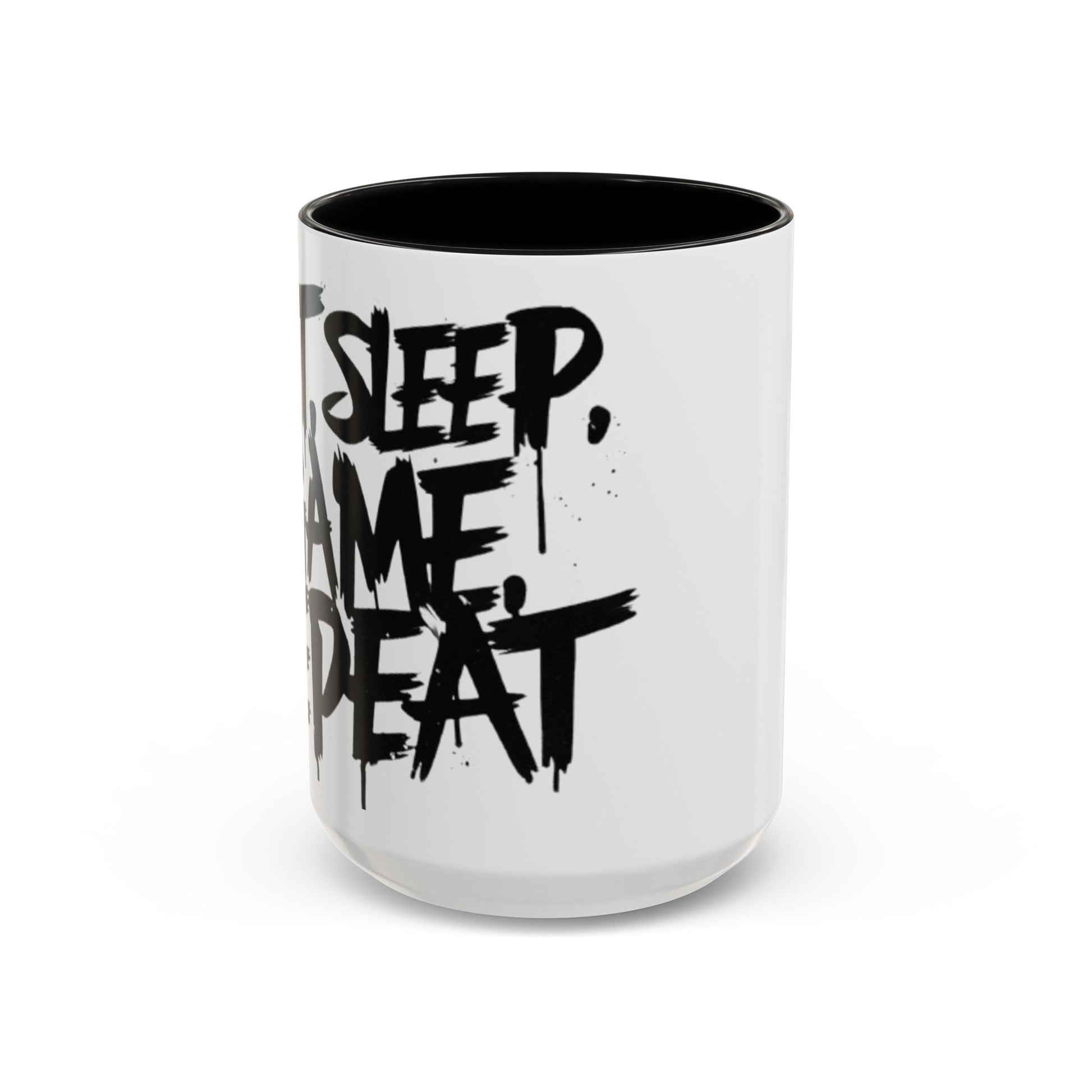 Eat, Sleep, Game, Repeat. Accent Coffee Mug (11, 15oz) | Gamer Gift & Merch | Madfox Creations Co.