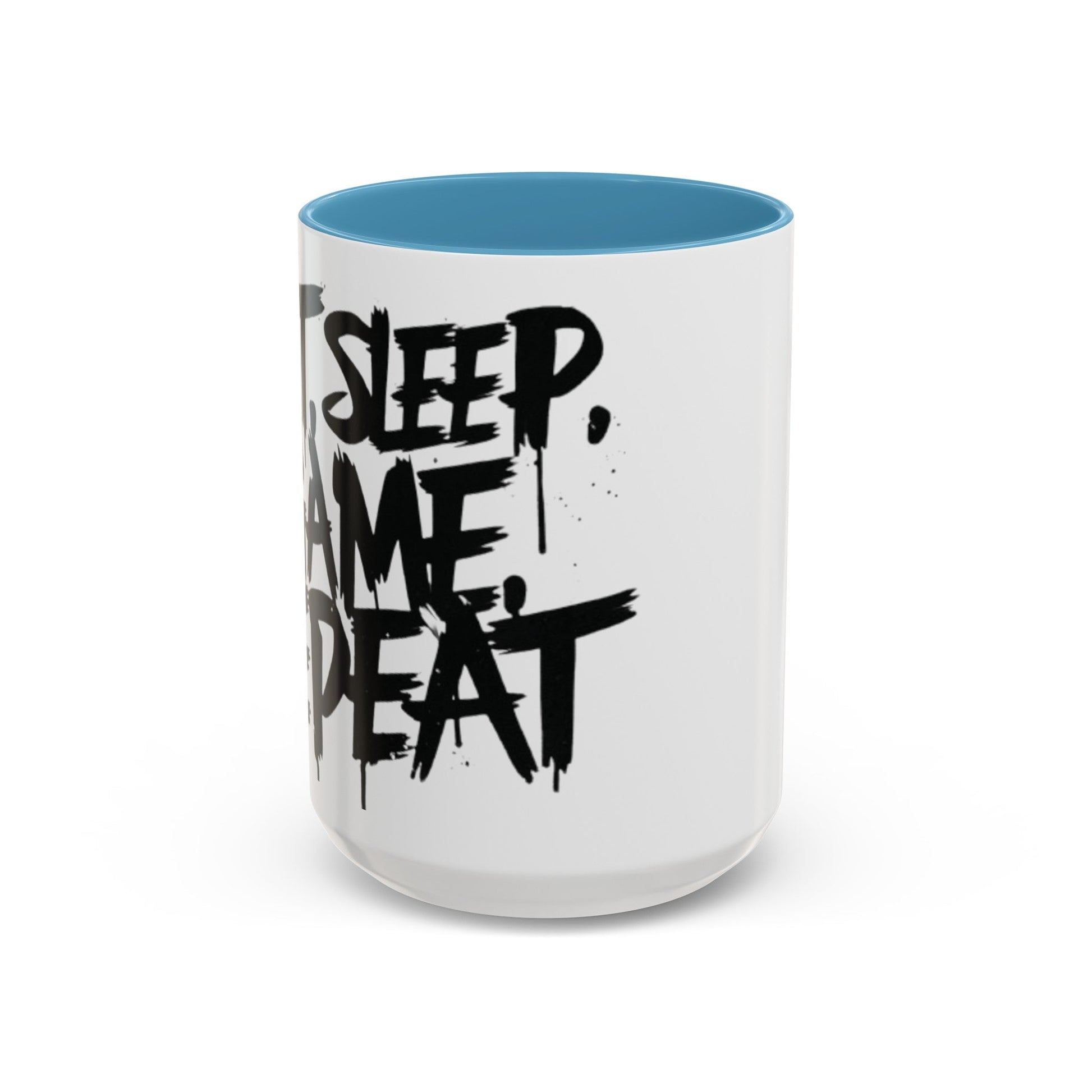 Eat, Sleep, Game, Repeat. Accent Coffee Mug (11, 15oz) | Gamer Gift & Merch | Madfox Creations Co.