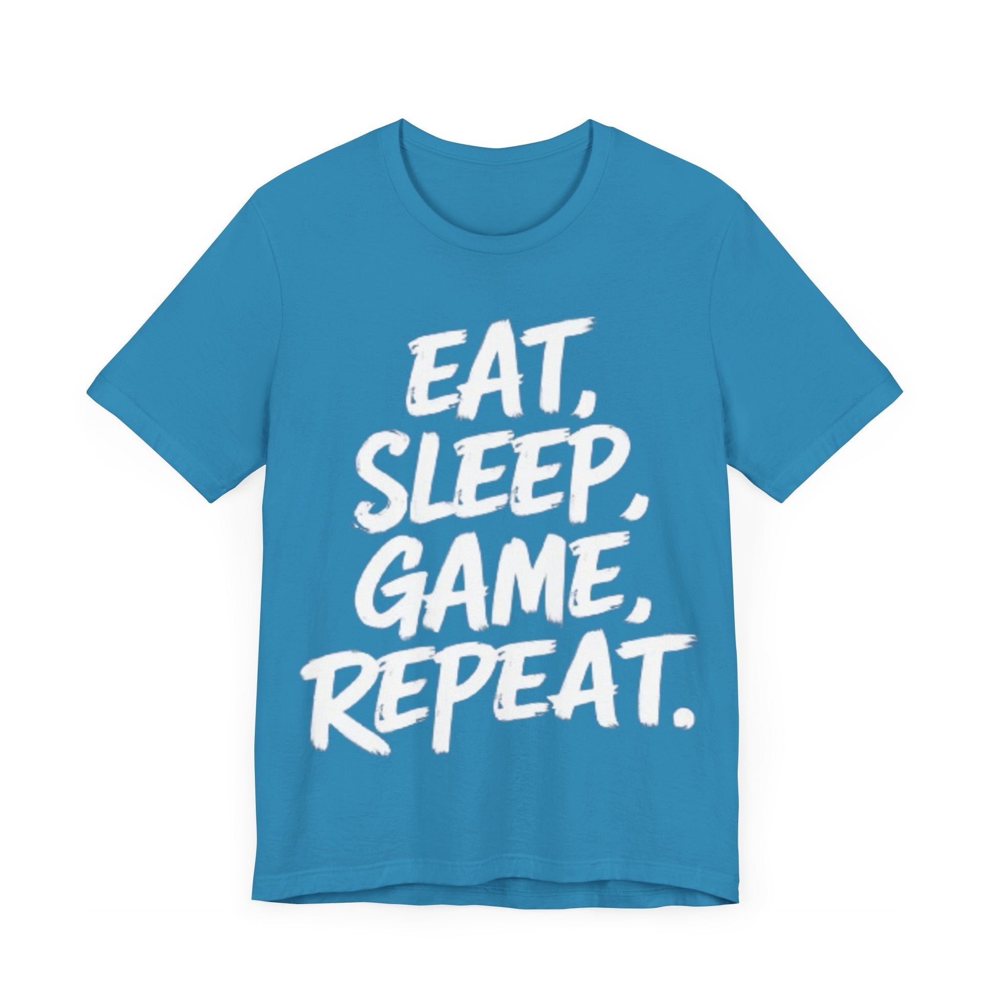 Eat, Sleep, Game, Repeat. T-Shirt | Gamer Gift | Unisex Jersey Short Sleeve Tee | Madfox Creations Co.