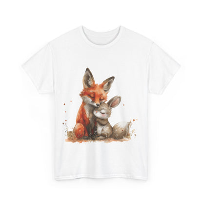 Fox And Bunny Shirt | Couples Gift | Unisex Heavy Cotton Tee | Madfox Creations Co.