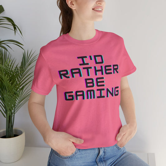 Gamin Shirt | I'd Rather Be Gaming | Unisex Heavy Cotton Tee | Madfox Creations Co.