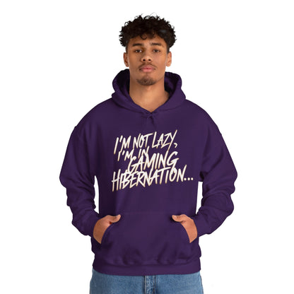 Gaming Hoodie | I'm Not Lazy, I'm In Gaming Hibernation... | Unisex Heavy Blend™ Hooded Sweatshirt | Madfox Creations Co.