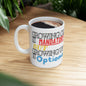 Growing old is mandatory, but growing up is optional Ceramic Mug, (11oz, 15oz) | Birthday Gift | Madfox Creations Co.