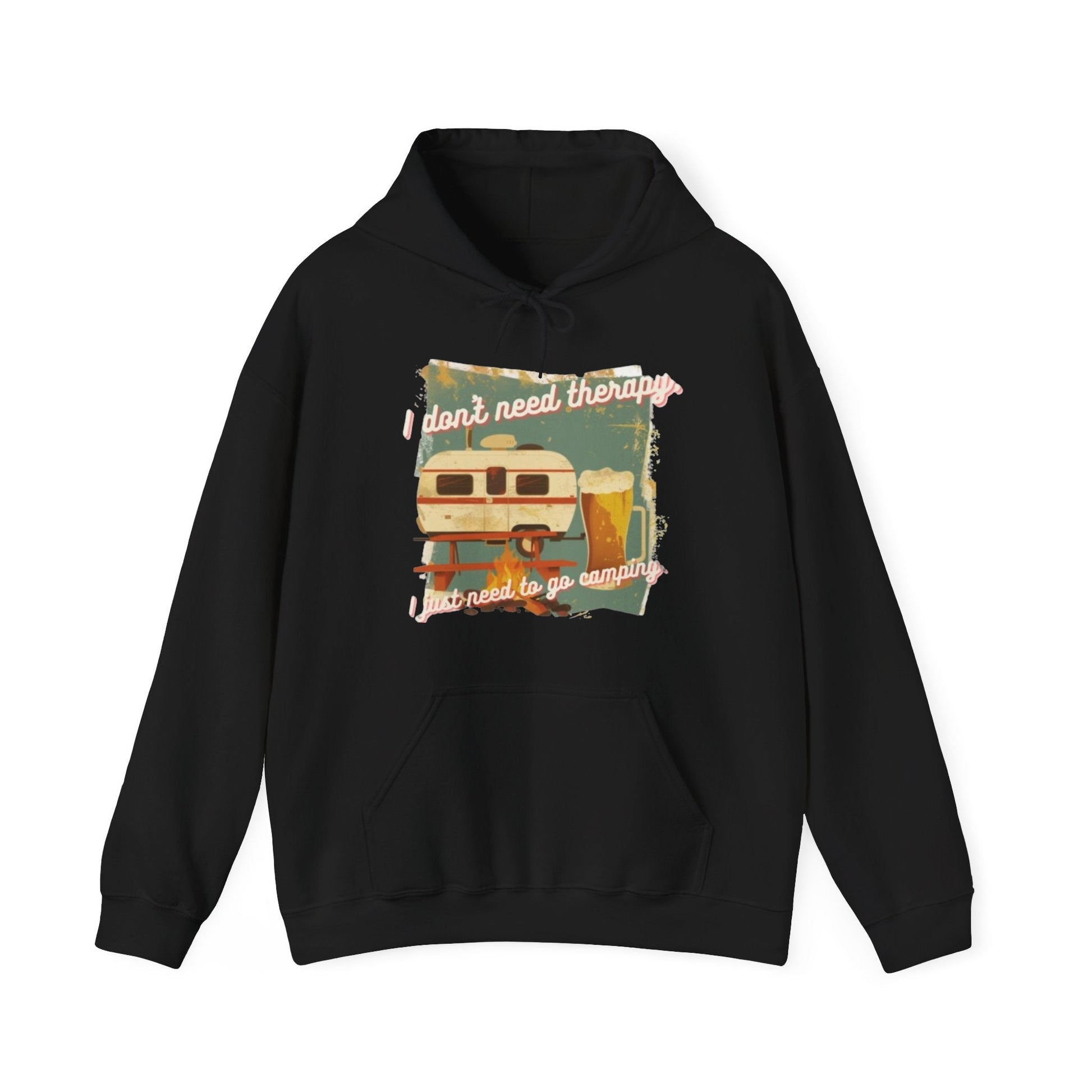 I don't need therapy, I just need to go camping | Camper Hoodie | Gift | Unisex Heavy Blend™ Hooded Sweatshirt | Madfox Creations Co.