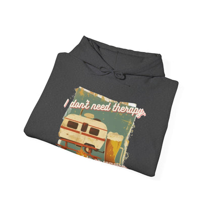 I don't need therapy, I just need to go camping | Camper Hoodie | Gift | Unisex Heavy Blend™ Hooded Sweatshirt | Madfox Creations Co.