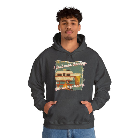 I don't need therapy, I just need to go camping | Camper Hoodie | Gift | Unisex Heavy Blend™ Hooded Sweatshirt | Madfox Creations Co.