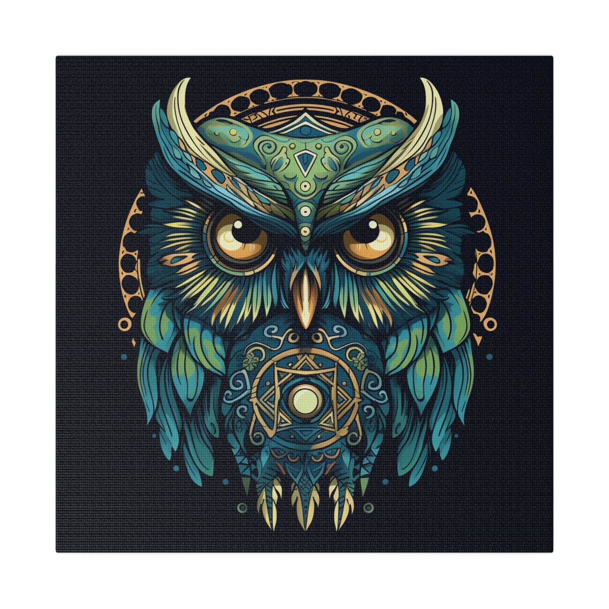 Owl In Mandala Style On A Matte Canvas, Stretched, 0.75" | Owl Lover Gift | Madfox Creations Co.