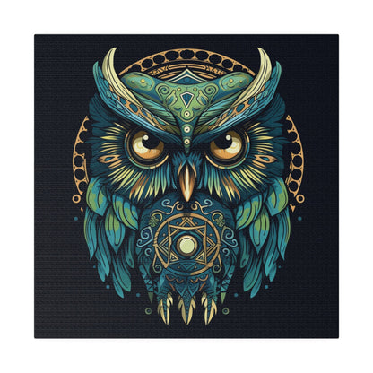 Owl In Mandala Style On A Matte Canvas, Stretched, 0.75" | Owl Lover Gift | Madfox Creations Co.