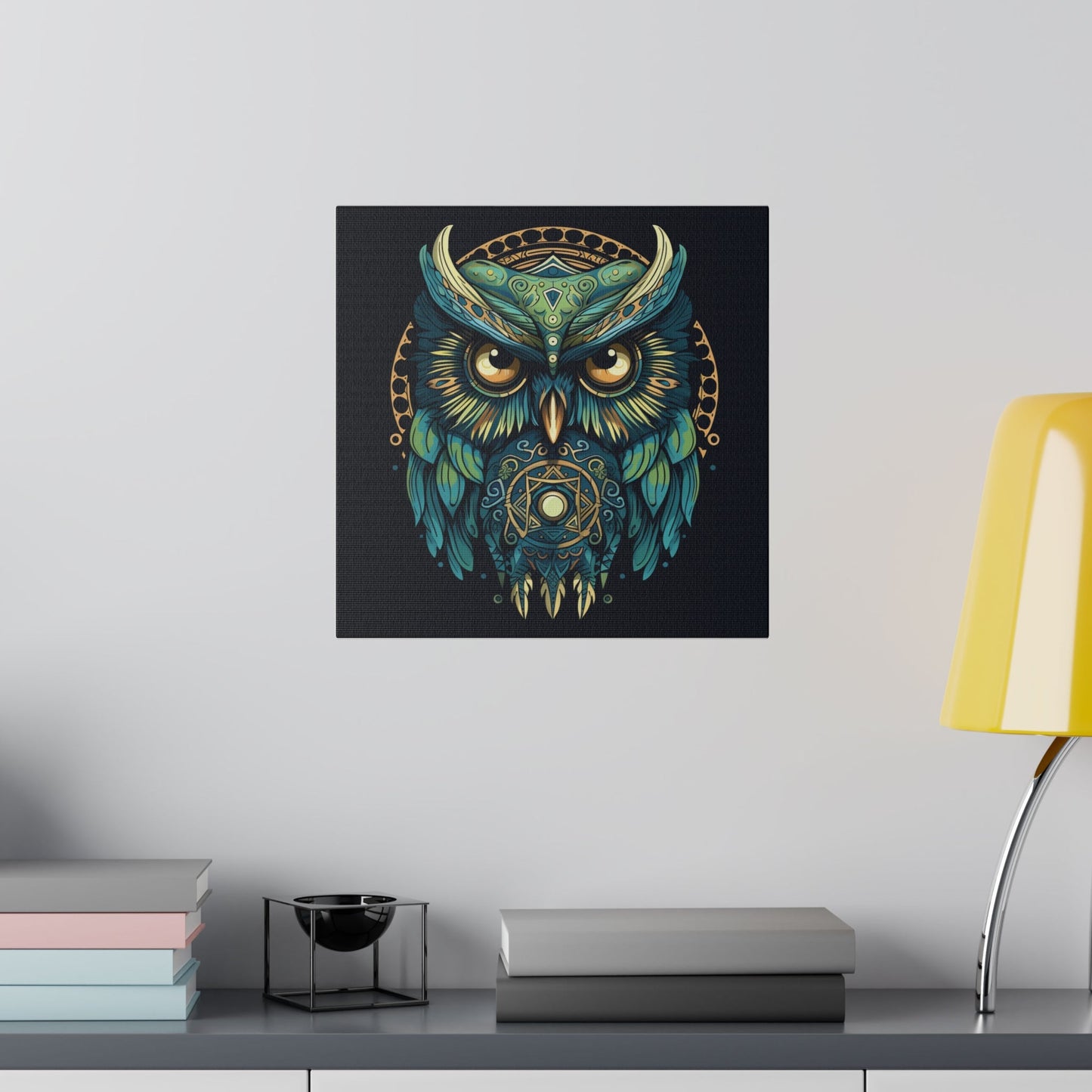 Owl In Mandala Style On A Matte Canvas, Stretched, 0.75" | Owl Lover Gift | Madfox Creations Co.