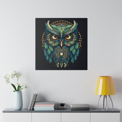 Owl In Mandala Style On A Matte Canvas, Stretched, 0.75" | Owl Lover Gift | Madfox Creations Co.