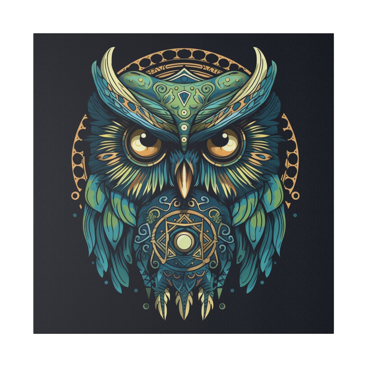 Owl In Mandala Style On A Matte Canvas, Stretched, 0.75" | Owl Lover Gift | Madfox Creations Co.