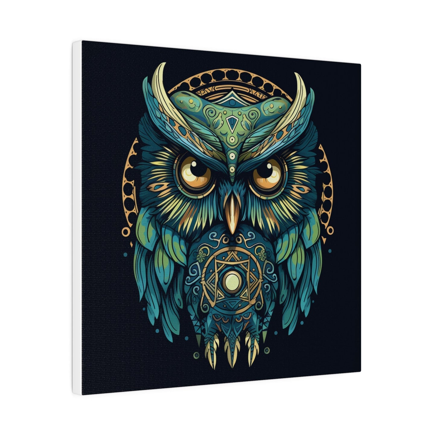 Owl In Mandala Style On A Matte Canvas, Stretched, 0.75" | Owl Lover Gift | Madfox Creations Co.