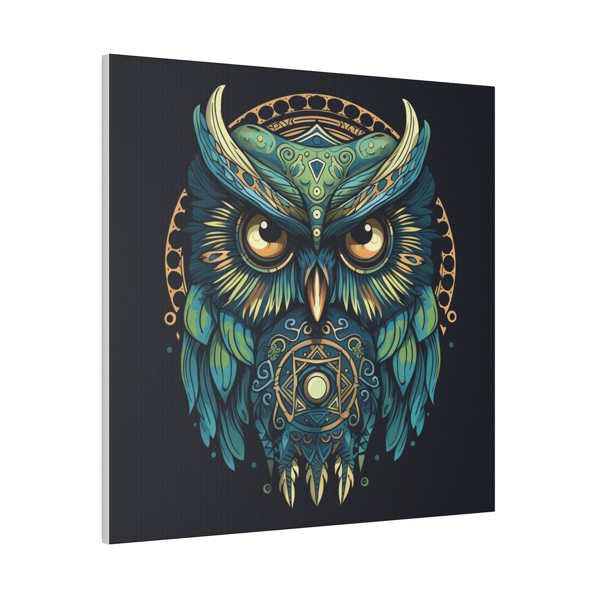 Owl In Mandala Style On A Matte Canvas, Stretched, 0.75" | Owl Lover Gift | Madfox Creations Co.