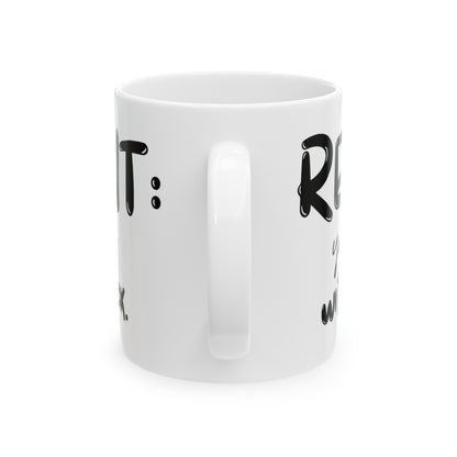 Retirement: It's your time to shine without the alarm clock. Ceramic Mug, (11oz, 15oz) | Retirement Gift | Madfox Creations Co.