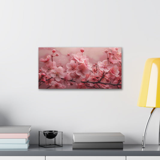 Sakura Flowers Canvas | Housewarming Gift | Madfox Creations Co.