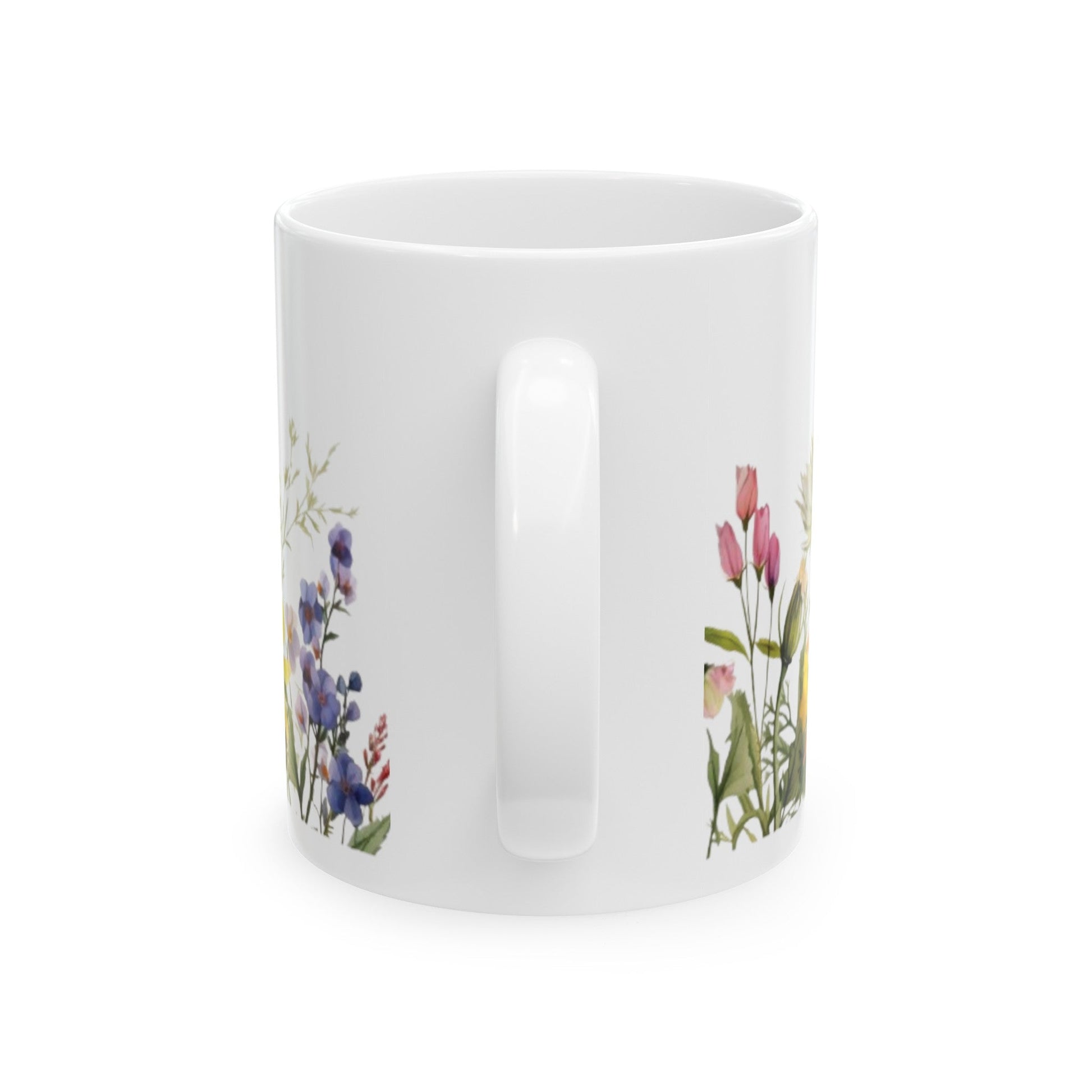 Wildflower Print Ceramic Mug, (11oz, 15oz) | Madfox Creations Co.